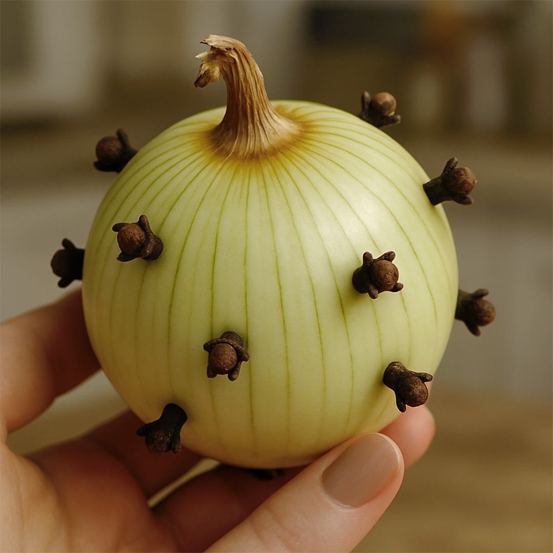 My grandmother always puts cloves in the onion and here’s why