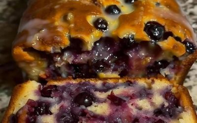 Glazed Blueberry Loaf Cake