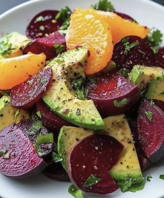 Beet, Avocado, Orange Salad