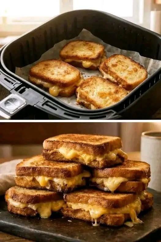 High-Protein Air Fryer Grilled Cheese (Crispy & Extra Cheesy)
