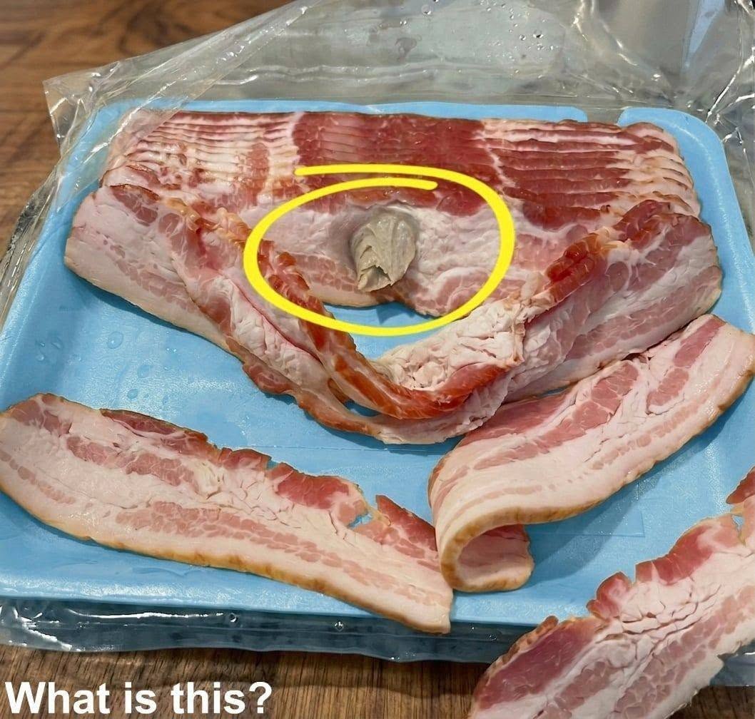 I went to the store and bought some bacon, brought it home to eat.