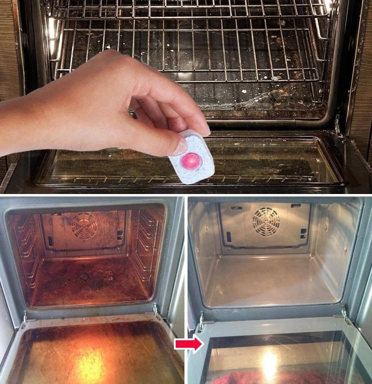 How to thoroughly clean and degrease your oven with a dishwasher tablet